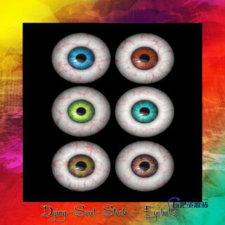 恐怖眼珠子、美瞳眼球Photoshop笔刷素材(图片格式)-玩吧资源站