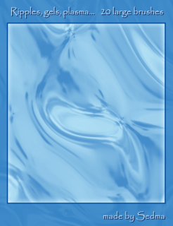 涟漪、液体表面纹理Photoshop笔刷-玩吧资源站