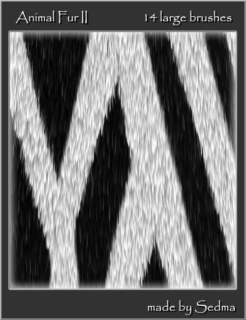 动物皮毛纹理Photoshop笔刷素材下载-玩吧资源站