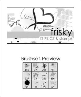 可爱文字、爱心等装饰元素PS笔刷-玩吧资源站