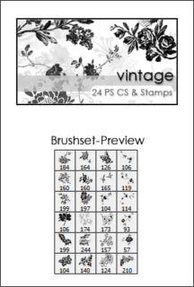 漂亮的鲜花刺绣图案Photoshop笔刷-玩吧资源站