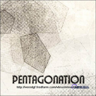 手绘五边形背景纹理Photoshop笔刷-玩吧资源站