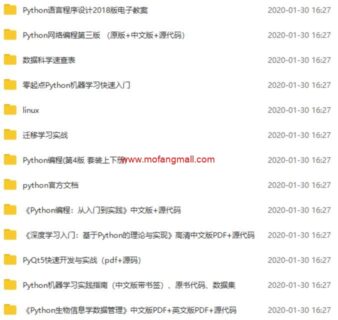 300本Python电子书共6.85G-玩吧资源站