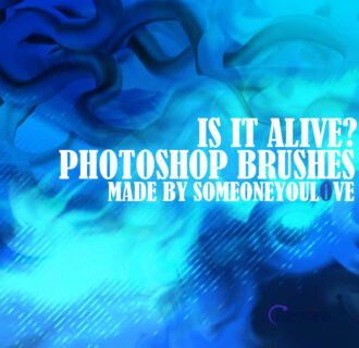 抽象背景装饰素材Photoshop笔刷-玩吧资源站