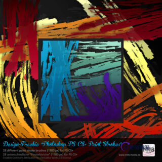 油漆划痕、涂鸦印记Photoshop笔刷-玩吧资源站