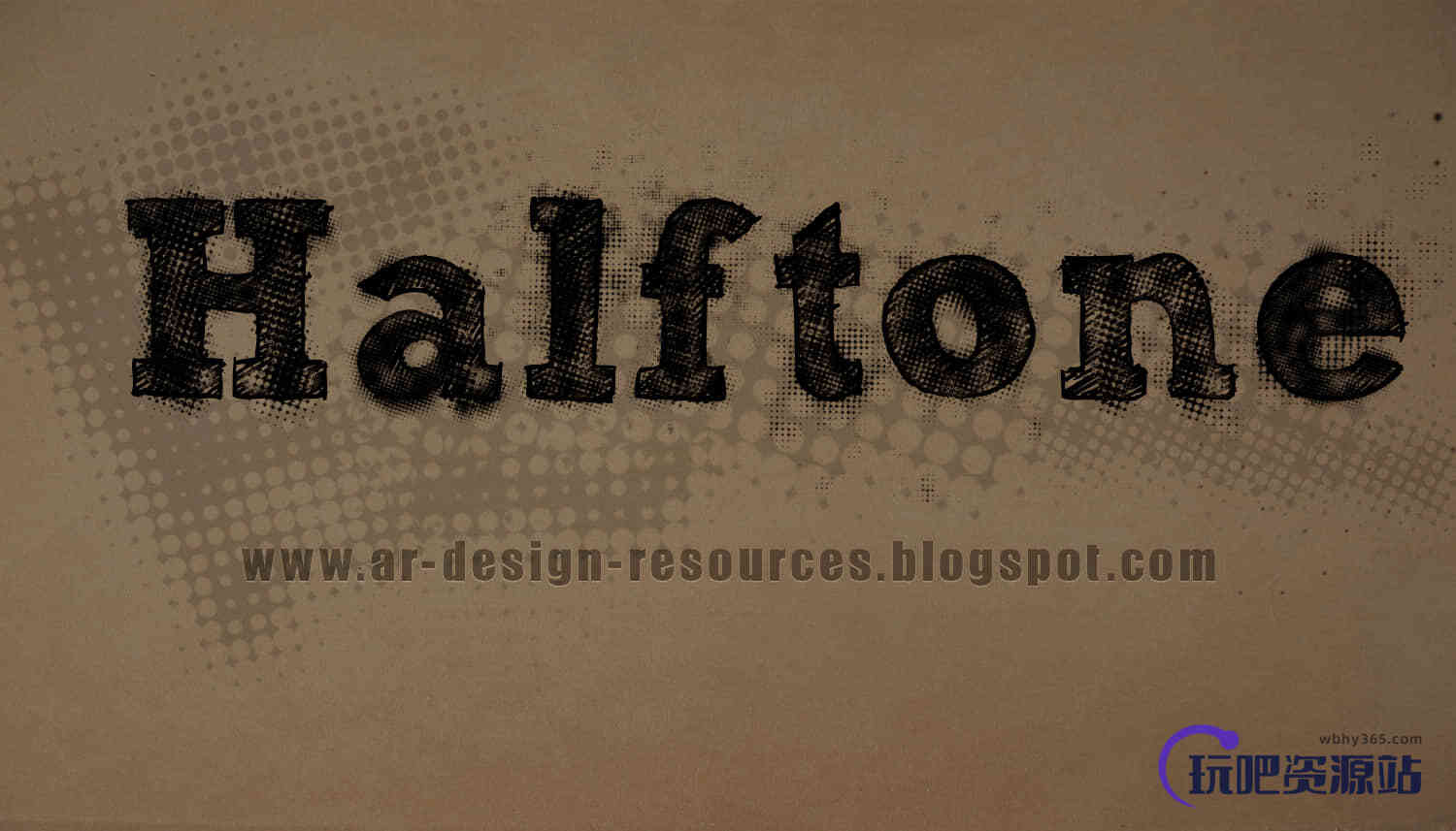 半色调（Halftone）网目调PS背景笔刷 + .pat PS填充样式
