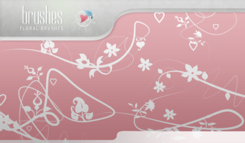 植物花纹图案PS印花笔刷-玩吧资源站