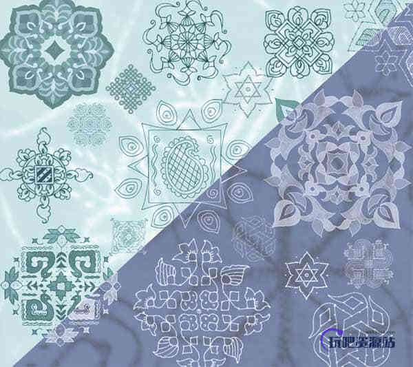 民族花纹图案PS笔刷