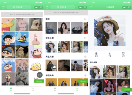无需域名和服务器纯头像微信小程序源码下载带自动采集-玩吧资源站