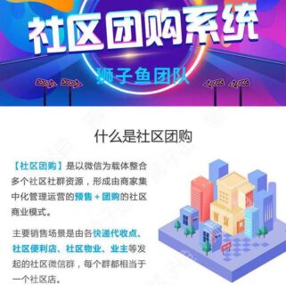 小程序 新狮子鱼社区团购商城系统16.0.2独立版+前端-玩吧资源站