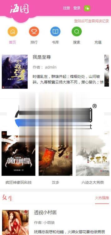 图片[1]-杰奇2.2仿九舞小说手机版源码+粉红色女生风格+可修改风格颜色+VIP支付订阅-玩吧资源站
