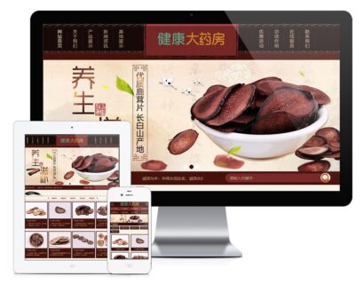 易优cms古典风格 养生/滋补/保健品/鹿茸/虫草企业网站源码 带手机版-玩吧资源站