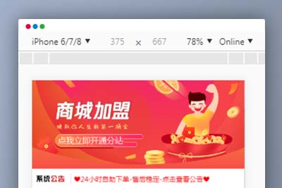 P52【彩虹dai刷网仿小储store模板 】已去除后门+彩虹系统仿小储云的商城模板-玩吧资源站