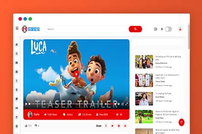 A1090 社交媒体电影视频HTML5模板-玩吧资源站