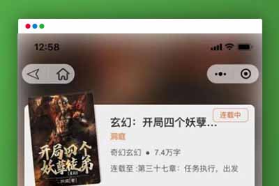 P64 全新超火的微信小说小程序源码 自带采集带安装教程-玩吧资源站