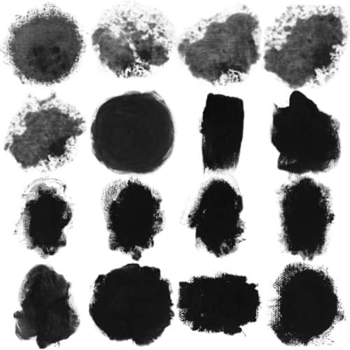 55个高清水墨笔触、墨迹Photoshop笔刷素材下载