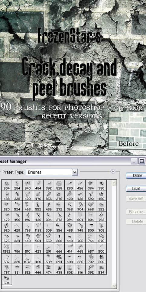 墙壁纹理、陈旧墙面、粗糙墙壁Photoshop笔刷