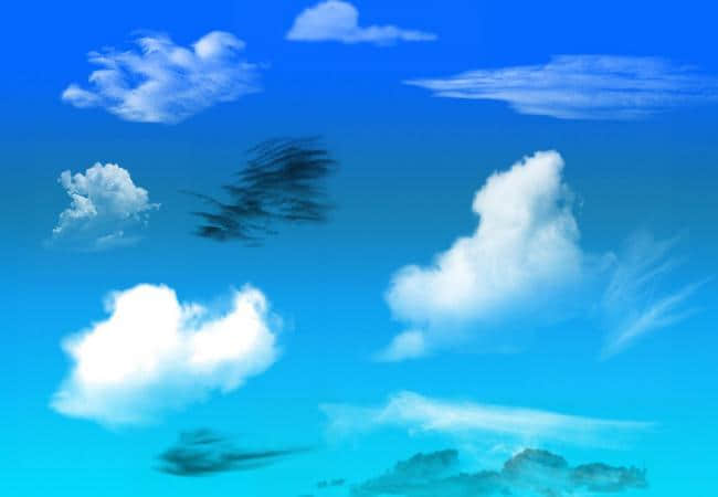 高空白云、乌云、积雨云Photoshop笔刷