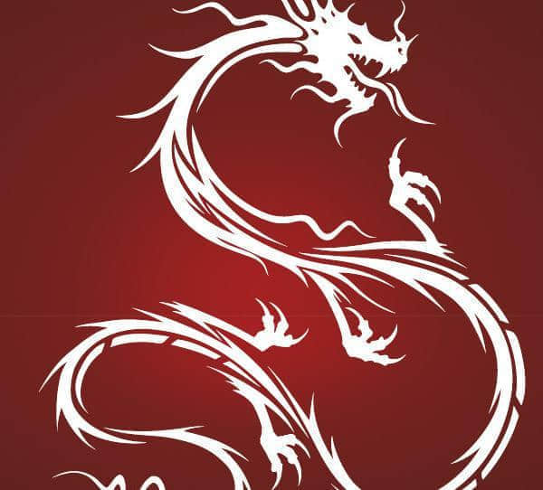 威武的中国龙纹身、纹饰图案PS笔刷素材
