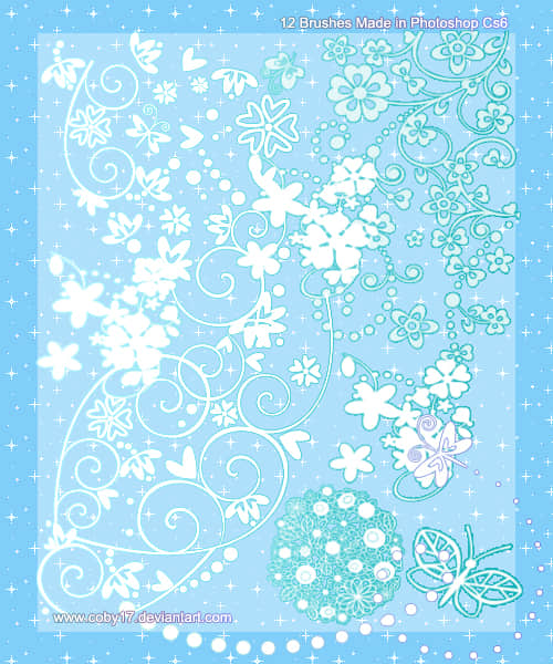 艺术植物花纹Photoshop美图笔刷素材