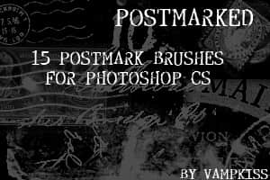 古欧洲邮戳、文字Photoshop笔刷