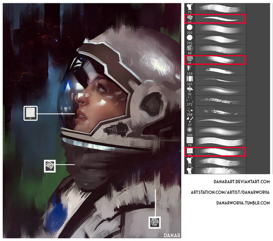 高品质！艺术CG绘画创作画笔Photoshop笔刷下载