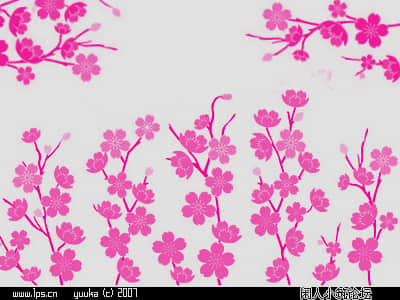 满枝桃花、鲜花图案Photoshop美图笔刷