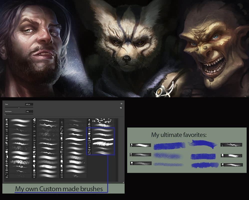免费私人特制CG插画专用photoshop笔刷素材下载
