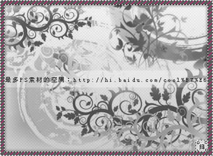 漩涡状优雅的植物花纹Photoshop笔刷素材