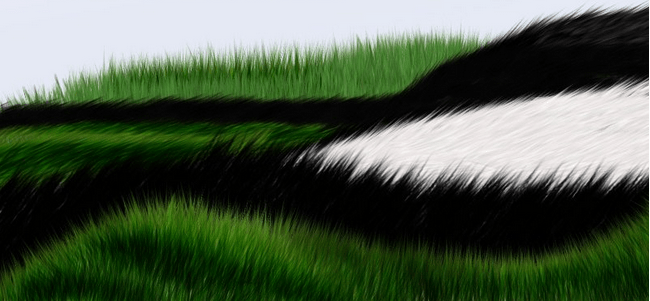 细腻的CG青草、绒毛毛发效果Photoshop笔刷素材