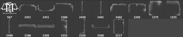 陈旧的纸张边框、老旧纸背景photoshop笔刷素材