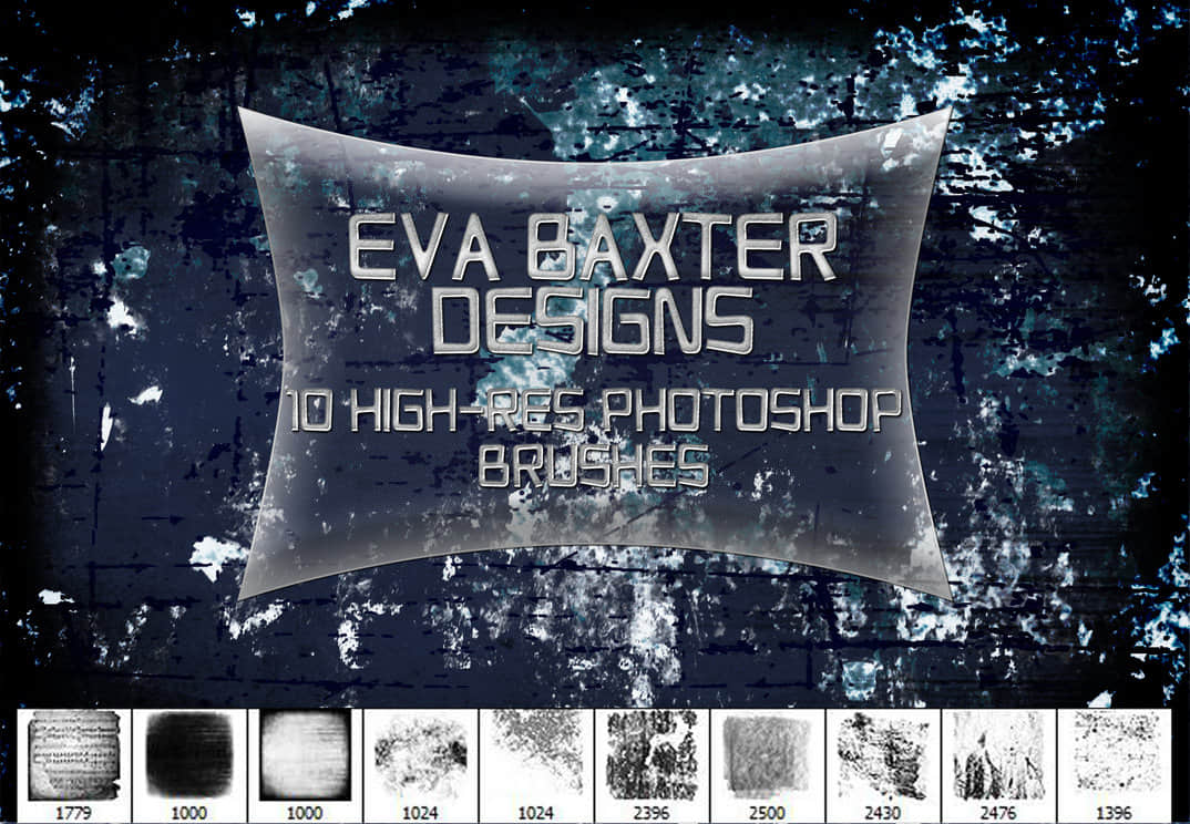10种破碎、陈旧的痕迹、斑迹photoshop笔刷素材