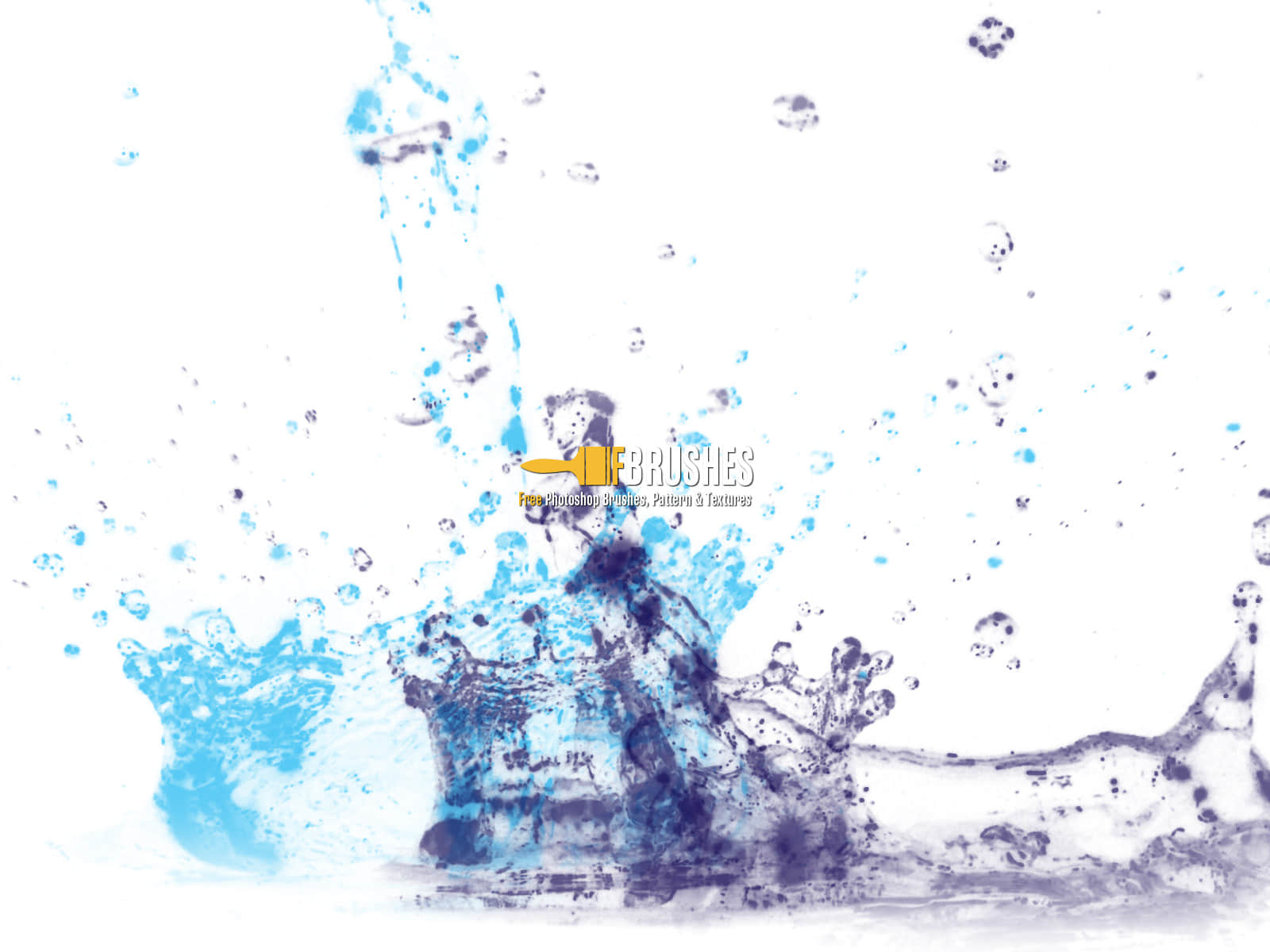 水花、水滴滴落溅起效果photoshop笔刷素材
