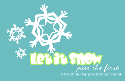 可爱怪异卡通雪花笔刷photoshop素材下载