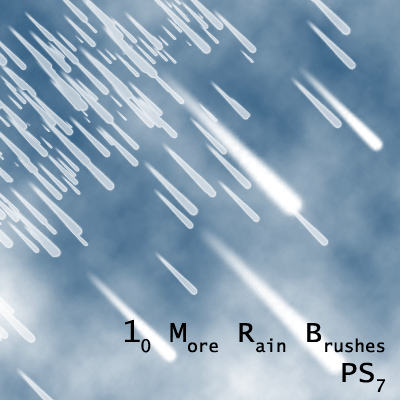 简单的流星雨、流星冲击photoshop笔刷素材
