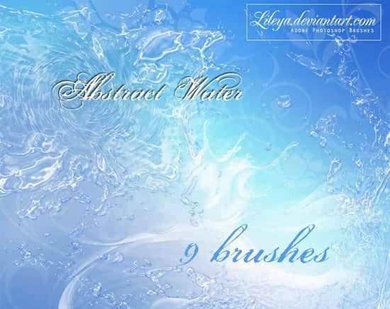 水花、水流、水浪效果Photoshop笔刷素材下载