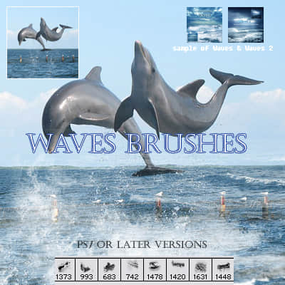 海水波浪photoshop笔刷下载