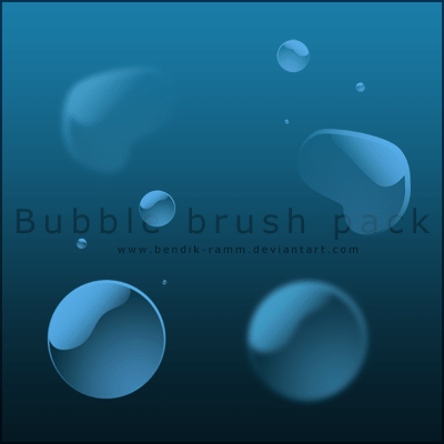 晶莹水滴、水珠子、气泡效果Photoshop笔刷素材
