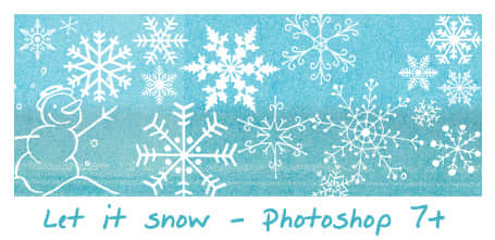 漂亮的雪花花纹photoshop笔刷素材