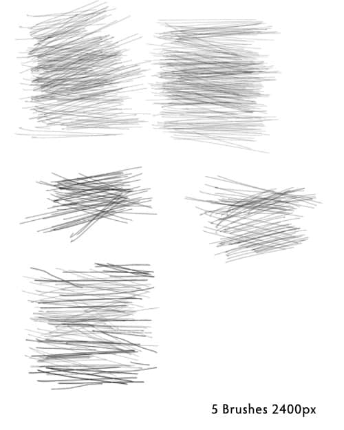 细腻的铅笔笔触photoshop笔刷素材