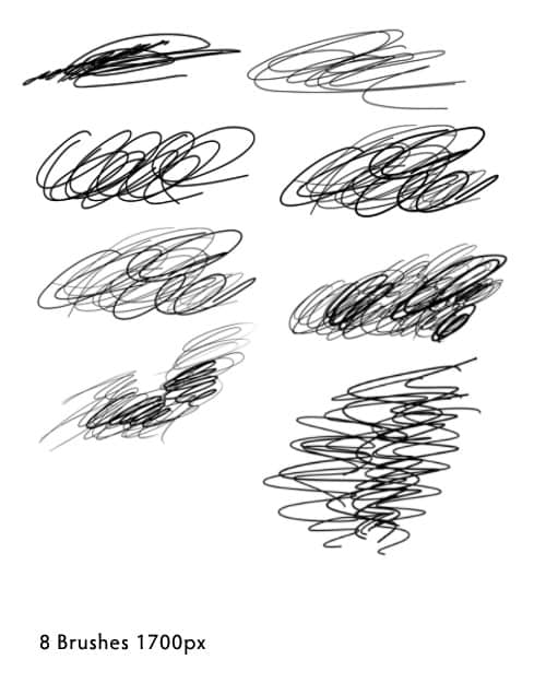 水笔、中性笔、铅笔等笔触photoshop笔刷下载