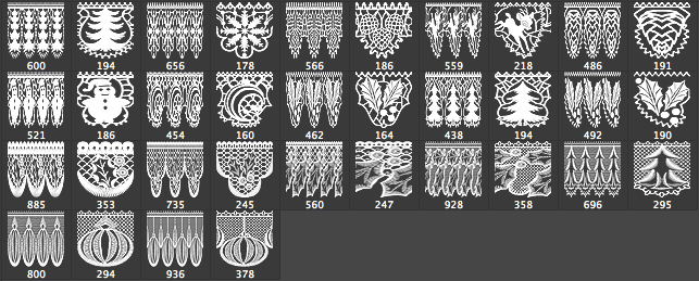 节日花边图案装饰Photoshop CS6专版笔刷素材