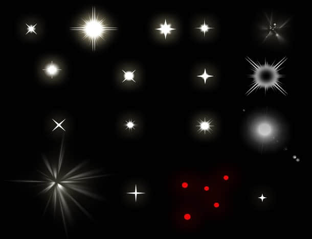 闪烁、耀斑、星光效果photoshop笔刷下载