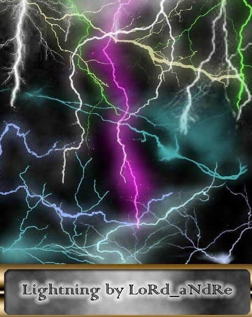 超逼真的闪电光线PS笔刷素材