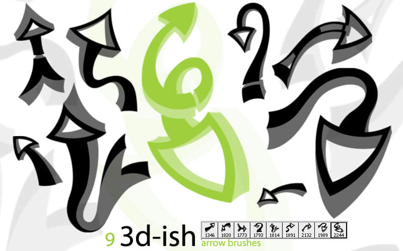 3D箭头符号PS笔刷