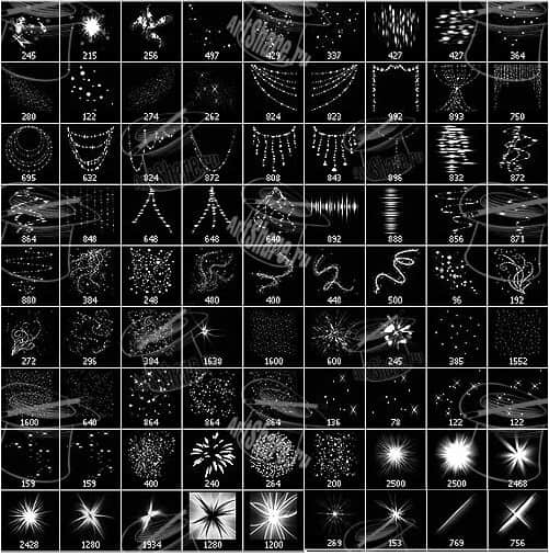 梦幻吊坠和星光PS笔刷素材
