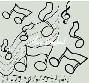 手绘音乐音符、乐符、音阶PS笔刷