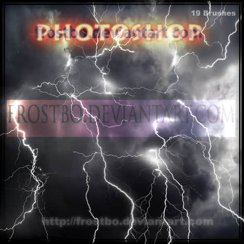 Photoshop闪电笔刷素材