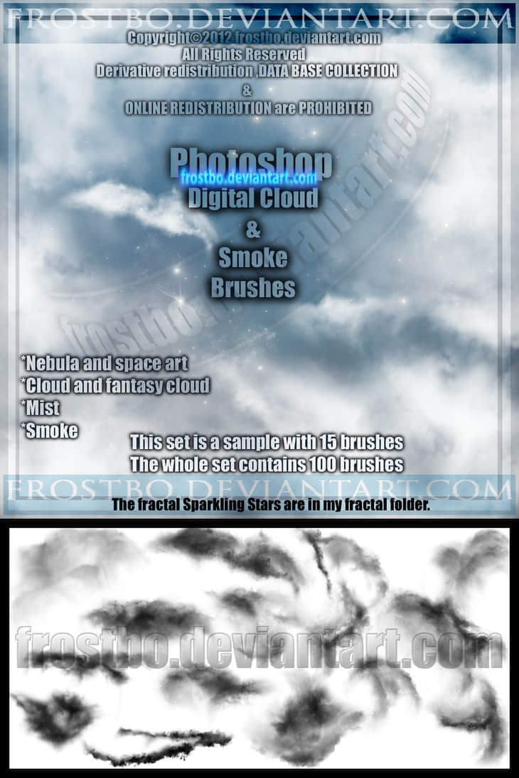 Photoshop星云和烟雾效果笔刷