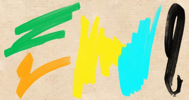 油漆效果刷子画笔